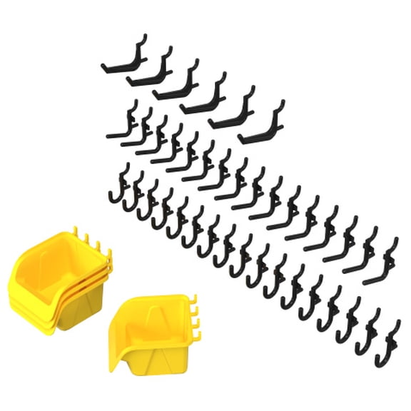 Pegboard Hooks & Bins - 43 Piece Set