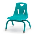 thumbnail image 1 of Stacking Chair with Powder-Coated Legs - 8" Ht - Teal, 1 of 6