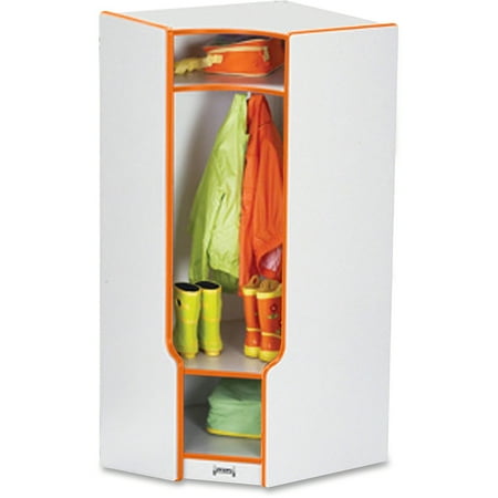 Jonti-Craft Rainbow Accents 3-double Hooks Step Corner Coat Locker