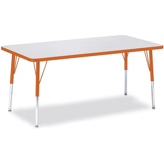 Jonti-Craft Rainbow Accents Rectangle Activity Table