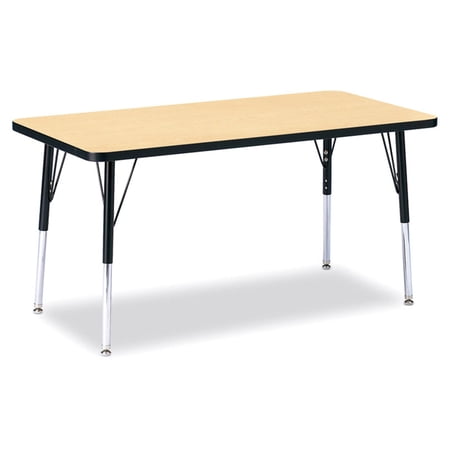 Rectangle Activity Table - 24" X 36", E-height - Maple/Black/Black