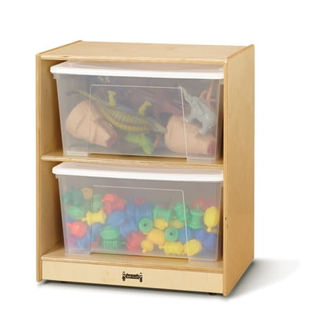 Space-Saver Jumbo Tote Storage – with Clear Totes + Lids