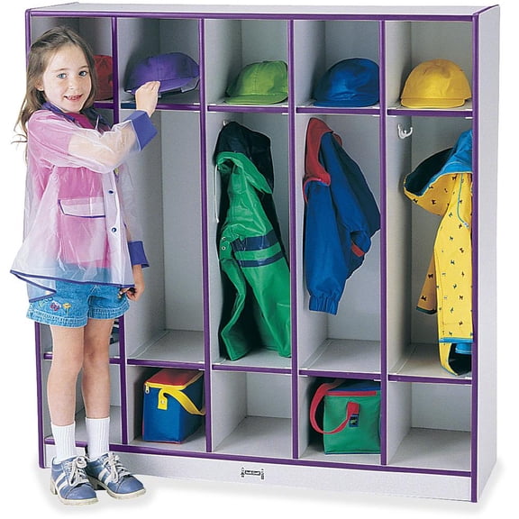 5 Section Coat Locker - Purple