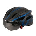 thumbnail image 1 of Jooan for Men Women with Safety Led Back Light Detachable Magnetic Goggles for Visor Mountain & Road Adjustable Adult Cycling Helmets, Black Blue, 1 of 7