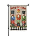 thumbnail image 1 of Joocar 12” x 18” Spun Linen Merry Christmas Soldier Outdoor Flag, Double Sided Design, 1 of 1