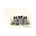 thumbnail image 1 of Joocar Black And White Checkered Jar Design Linen Table Mats Set Of 4 For Home Kitchen Table Decor 12x18 inch, 1 of 5