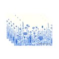 thumbnail image 1 of Joocar Blue Floral Meadow Design Linen Table Mats Set Of 4 For Home Kitchen Table Decor 12x18 inch, 1 of 4
