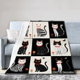 thumbnail image 1 of Joocar Cat Pattern Flannel Blanket For Winter Gift Home Sofa Bed Decoration 40x50 Inch, 1 of 5