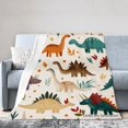 thumbnail image 1 of Joocar Dinosaur Pattern Flannel Blanket For Winter Gift Home Sofa Bed Decoration 40x50 inch, 1 of 5