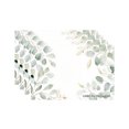 thumbnail image 1 of Joocar Eucalyptus Leaf Pattern Linen Table Mats Set Of 4 For Home Kitchen Table Decor 12x18 inch, 1 of 5