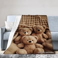 thumbnail image 1 of Joocar Flannel Blanket With Cute Teddy Bears Design For Winter Gift Home Sofa Bed Decoration 50x60 inch, 1 of 5