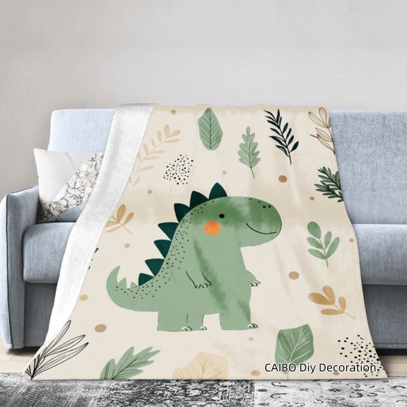 Joocar Flannel Throw Blanket Dinosaur Pattern Soft Cozy Throw For Winter Gift Home Sofa Bed Decoration 40x50 inch