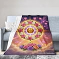 thumbnail image 1 of Joocar Floral Cross Design Fleece Throw Blanket With Roses And Hearts For Winter Gift Home Sofa Bed Decoration 50x60 inch, 1 of 5