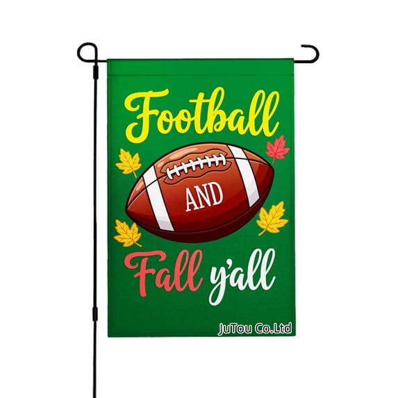 Joocar Football And Fall Yall Fall Winter Linen Garden Flags for Outside 12x18 inch