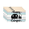 thumbnail image 1 of Joocar Happy Camper Camping Theme Table Mats Set Of 4 For Home Kitchen Table Decor 12x18 inch, 1 of 5