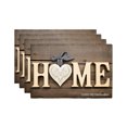 thumbnail image 1 of Joocar Home Wooden Sign Design Linen Table Mats Set Of 4 For Home Kitchen Table Decor 12x18 inch, 1 of 5