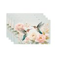 thumbnail image 1 of Joocar Hummingbird And Floral Design Linen Table Mats Set Of 4 For Home Kitchen Table Decor 12x18 inch, 1 of 5
