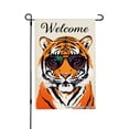 thumbnail image 1 of Joocar Welcome Tiger With Sunglasses Garden Flag For Home Outdoor Garden Yard Door Decor 12x18 inch, 1 of 5