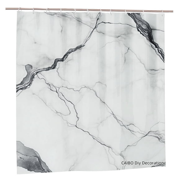 Joocen Polyester Shower Curtain Marble Pattern Waterproof Bath Liner For Home Bathroom Bathtub Decoration 72x72 inch