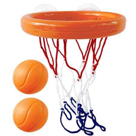 Jool Baby Bath Time Basketball Hoop with 2 Balls – Suction-Mount Tub Toy for Toddlers
