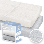 Jool Baby Changing Pad Covers 2 Pack – Soft & Comfortable, Fits Most Standard Diaper Changing Pads (Off-White & Gray - Wave)