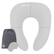 Jool Baby Folding Travel Potty Training Seat for Toddlers, Fits Round & Oval Toilets, Non-Slip Suction Cups, Includes Free Travel Bag (Gray)