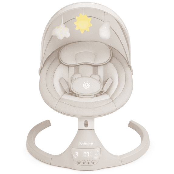 Jool Baby Nova Swing for Newborns with Bluetooth & Remote Control (Updated Model, Oatmeal)