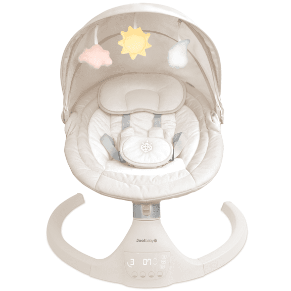 Jool Baby Nova Swing for Newborns with Bluetooth & Remote Control (Updated Model, Oatmeal)