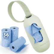 Jool Baby On-the-Go Diaper Disposal Bag Dispenser (Sage) + 3 Refill Rolls