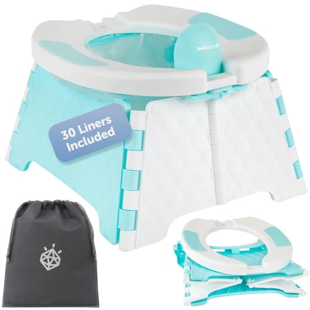 Jool Baby Foldable Portable Potty Training Chair with Travel Bag & 30 Liners