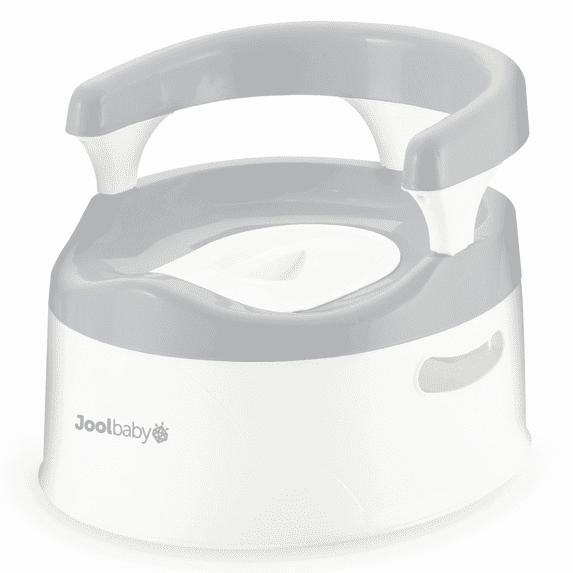 Jool Baby Potty Chair for Toddler Toilet Training - Splash Guard & Back Support (Gray)