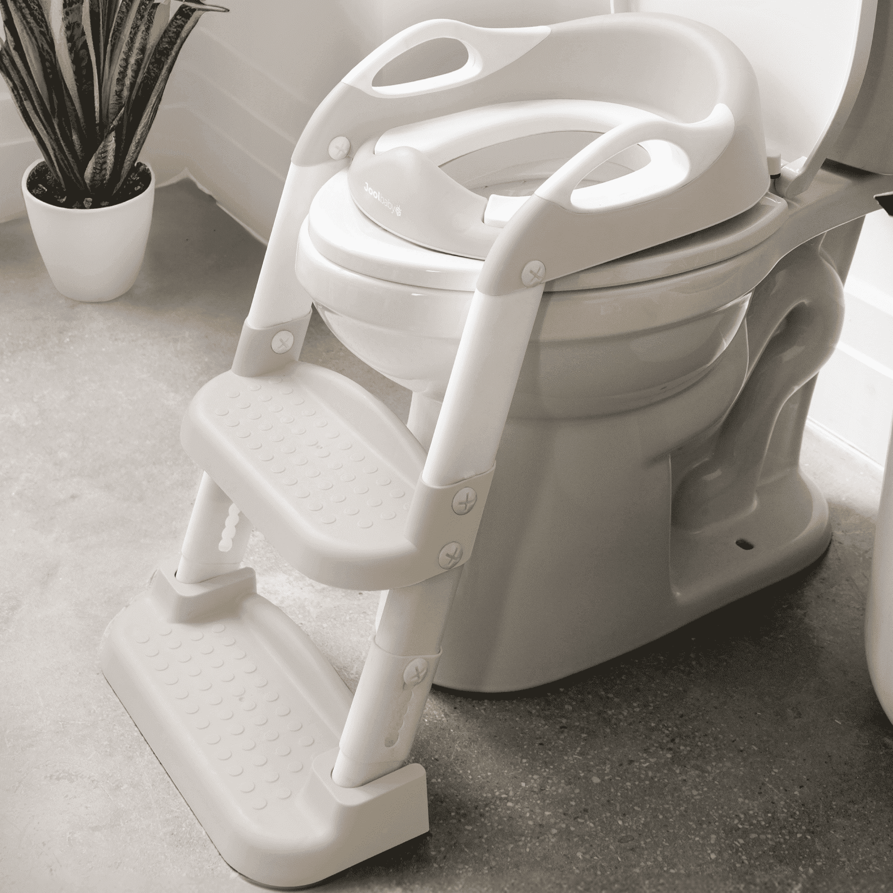 Jool Baby Potty Training Seat with Two Step Ladder Gray