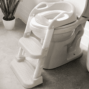 Jool Baby Potty Training Seat with 2 Step Ladder for Toddlers - Splash Guard, Adjustable Height (Oatmeal)
