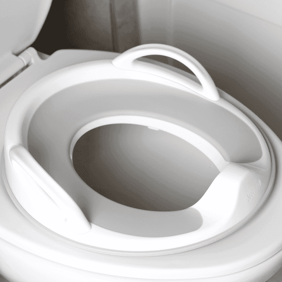 Jool Baby Potty Seat with Handles and Splash Guard, Non-Slip Potty Training Toilet Seat, Gray