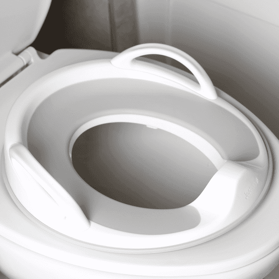 Jool Baby Potty Training Seat with Handles, Unisex, Fits most Toilets, Non-Slip with Splash Guard  (Gray)