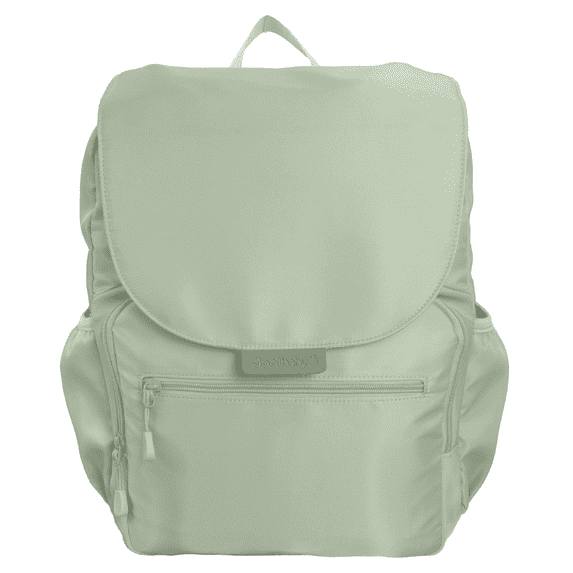 Jool Baby Relay Diaper Bag Backpack with Changing Pad – Insulated Bottle Pockets, Wearable Breast Pump Pockets, Wipe Dispenser Pocket (Sage)