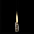 thumbnail image 1 of JoollySun LED 1 Light Crystal Pendant Light Modern Single Ceiling Hanging Light in Brass Gold, 1 of 8
