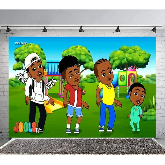 Jools TV Backdrop Banner Party Supplies Poster Movie Theme Background for Photography Birthday Decorations