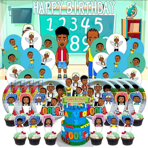 Jools TV Birthday Party Supplies Balloons Paper Plates Decoration Cake Topper Decor Tableware Banner Backdrop