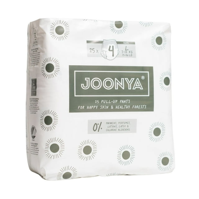 Joonya PullUp Pants Baby Diapers, Size 4 L (1526 lb) 1 Bag of 25
