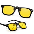 thumbnail image 1 of Joopin 1 Pair Clip-On Driving Glasses Rimless Flip Up Style Anti-Glare Night Vision Sunglasses for Driving, 1 of 7