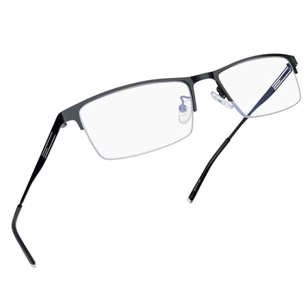 Joopin 2.00 Rectangular Readers for Women Men, Blue Light Blocking Metal Half Frame Computer Readers