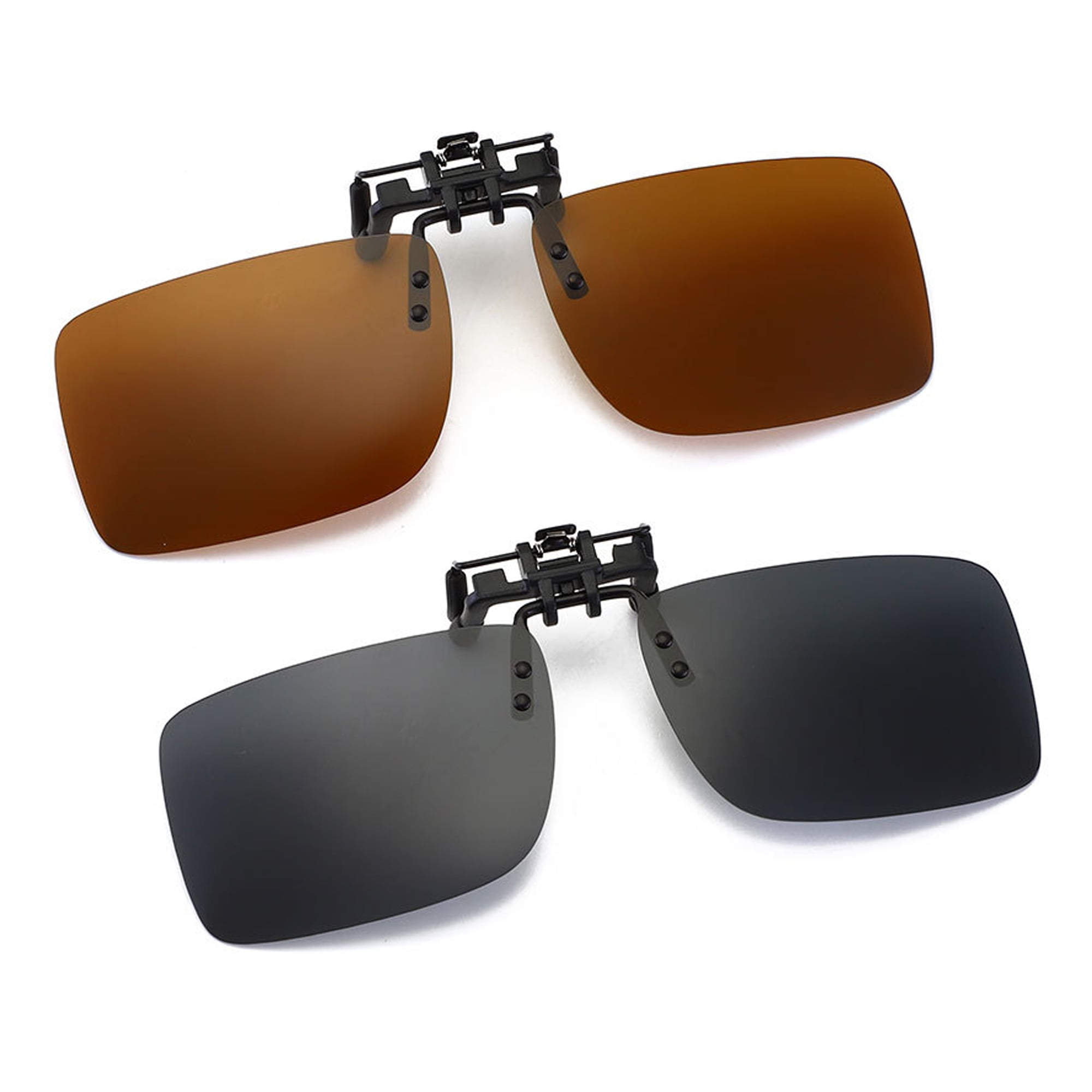 Joopin 2 Pairs Polarized Clip On Sunglasses Over Eyeglasses for Men