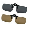 thumbnail image 1 of Joopin 2 Pairs Polarized Clip On Sunglasses Over Eyeglasses for Men Women UV Protection (black+brown), 1 of 10