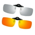 thumbnail image 1 of Joopin 2 Pairs Polarized Clip-On Sunglasses Rimless Flip Up Anti-Glare Driving Glasses(orange+silver), 1 of 10