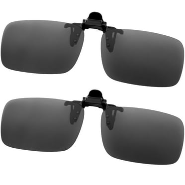 4 Color Grey Lenses Polarized Sunglasses Clip On Flip Up UV 380 Driving ...