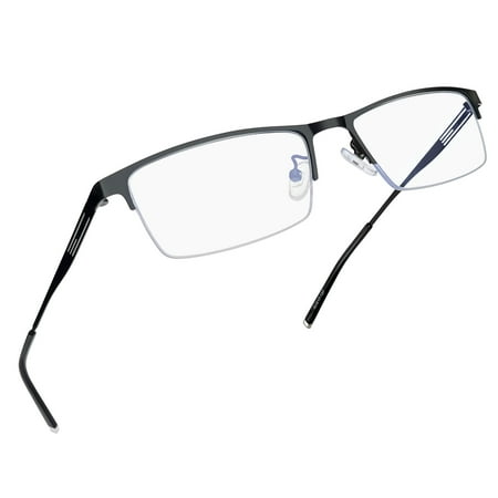 Joopin 3.00 Rectangular Readers for Women Men, Blue Light Blocking Metal Half Frame Computer Readers