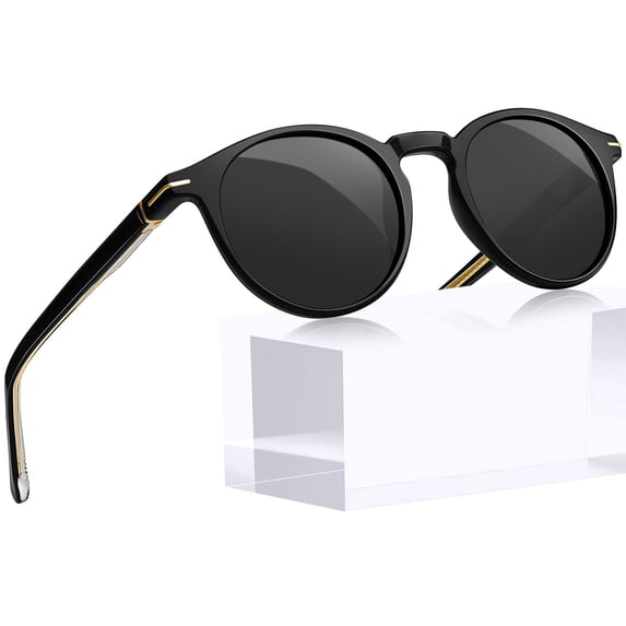 Joopin Acetate Polarized Sunglasses for Women Men Retro Round Sun Glasses UV Protection Trendy Shady Rays