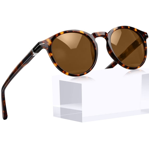 Joopin Acetate Polarized Sunglasses for Women Men Retro Round Sun Glasses UV Protection Trendy Shady Rays