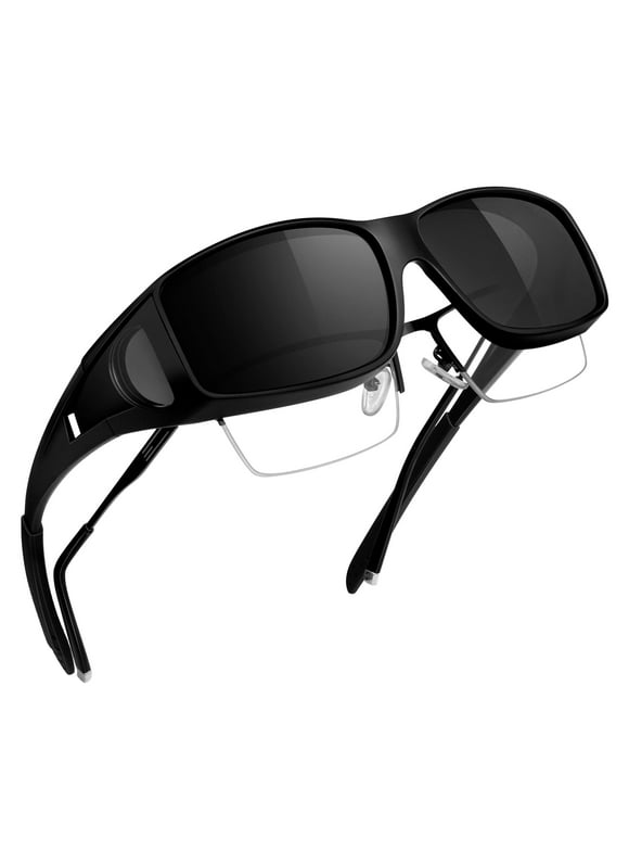 Fit Over Wrap Sunglasses Polarized Lens Wear Over Eyeglasses 100% UV Protection for Men and Women